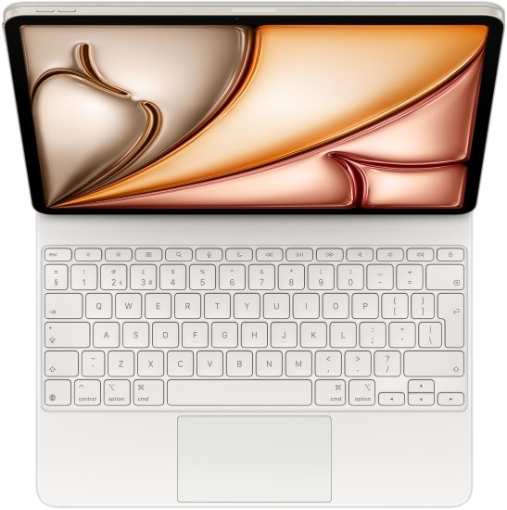 תמונה של מקלדת מקורית Apple Magic Keyboard בעברית ל- MDFV4HB/A iPad Air 11-inch (M3/M2) – צבע לבן