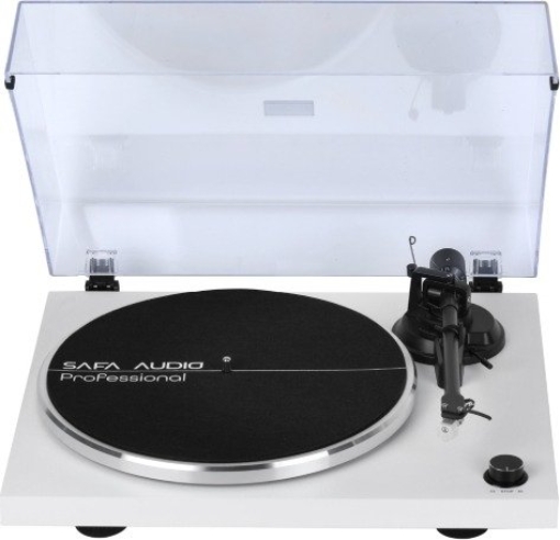 תמונה של פטיפון מקצועי SAFA Turntable HPH-005M Bluetooth – בצבע לבן מט – 3 שנות אחריות