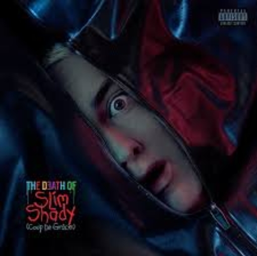 תמונה של תקליט כפול Eminem – The Death Of Slim Shady Red & Blue Vinyl מהדורה צבעונית