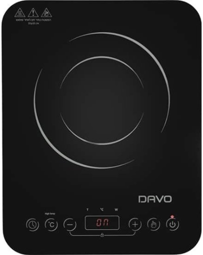 תמונה של כירת בישול אינדוקציה Davo דגם DAV306 זכוכית שחורה