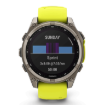 תמונה של שעון ספורט חכם גרמין  GARMIN fēnix® 8 – 51mm SOSapphire TITANIUM גוף טיטניום  – רצועה צהובה