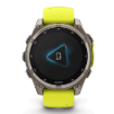 תמונה של שעון ספורט חכם גרמין  GARMIN fēnix® 8 – 51mm SOSapphire TITANIUM גוף טיטניום  – רצועה צהובה