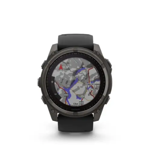 תמונה של fenix 8 51mm, Saph Solar, CrbnGry Ti/Blk, Blk/PblGryBnd, EMEA