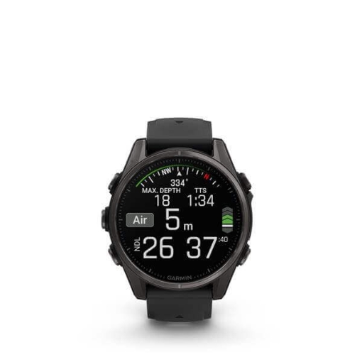 תמונה של fenix 8 43mm, AMOLED, Saph, CrbnGry Ti/Blk, Blk/PebblGryBnd, EME