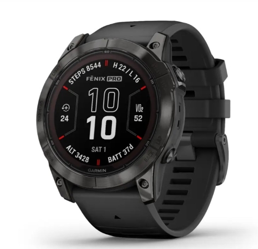 תמונה של שעון מולטיספורט חכם 47″ GARMIN fenix 7 Pro Sapphire Solar Titanium בצבע Carbon Gray – יבואן רשמי