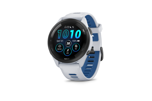 תמונה של שעון ספורט חכם .46.1″ GARMIN Forerunner 265 Music AMOLED בצבע Whitestone/Tidal Blue – יבואן רשמי