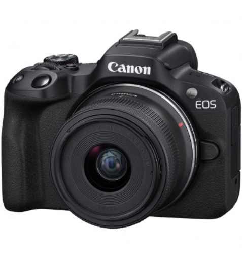 תמונה של מצלמת קנון עם עדשה CANON EOS R50 BK + RFS18-45 S שרות canon ישראל