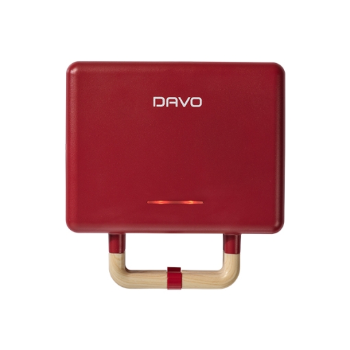 תמונה של טוסטר וופל בלגי DAVO דגם  DAV620 בצבע אדום