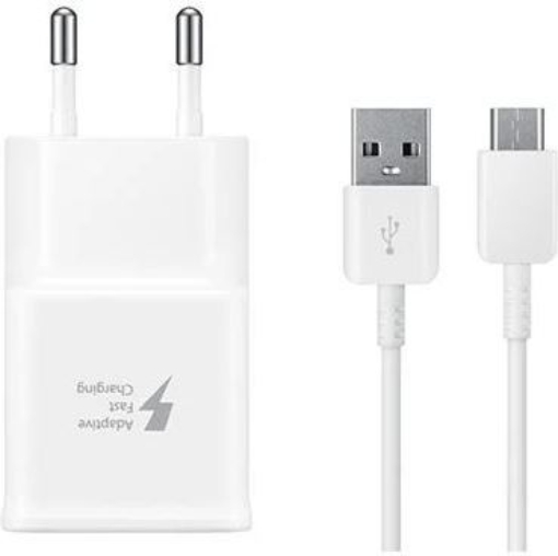 תמונה של מטען מקורי  15W עם כבל TYPE C 1.5M SAMSUNG בצבע לבן