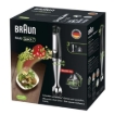 תמונה של מוט בלנדר שחור עם מוט נירוסטה  BRAUN MQ7035WH
