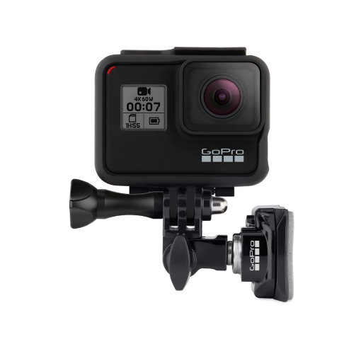 תמונה של תושבת לקסדה מקדימה ומהצד לכל מצלמות GoPro