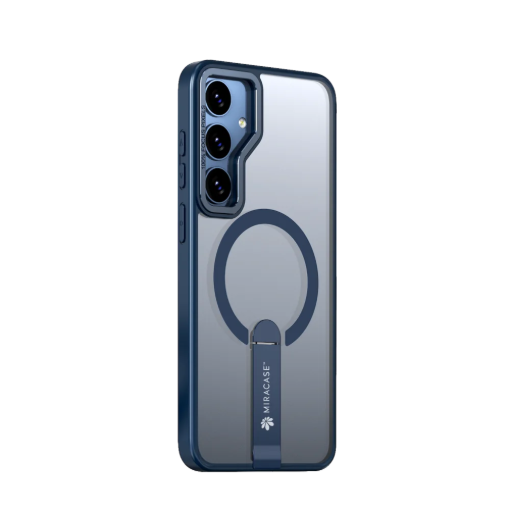 תמונה של כיסוי MAGSAFE ל-Samsung S25 בצבע כחול דגם MIRASTAND מבית Miracase