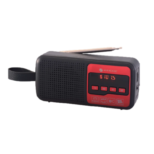 תמונה של מציאון – רדיו FM דיגיטלי עם BLUETHOOTH וטעינה סולארית בצבע אדום-שחור