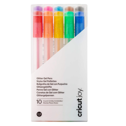 תמונה של מציאון – סט 10 עטי ג'ל נצנצים Cricut Joy Glitter Gel Pens (0.8 מ"מ) בצבעי קשת