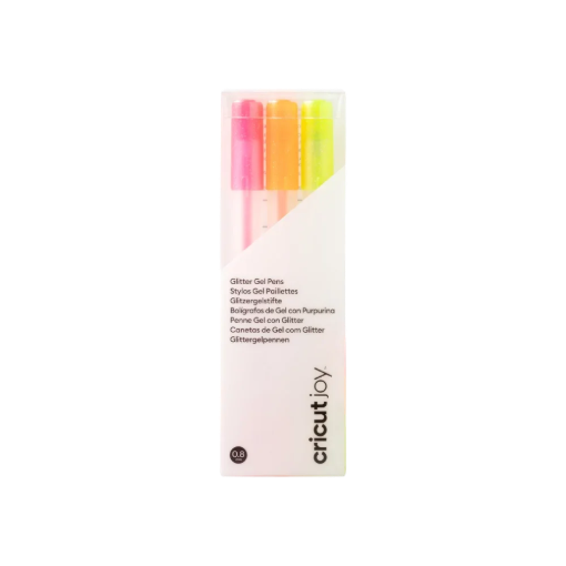 תמונה של סט 3 עטי ג'ל נצנצים Cricut Joy Glitter Gel Pens (0.8 מ"מ) בצבעי ניאון