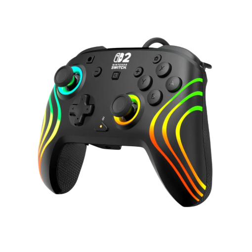 תמונה של בקר גיימינג חוטי ל-Nintendo Switch 2 דגם Afterglow™ Wave Wired Controller בצבע שחור מבית Turtle Beach