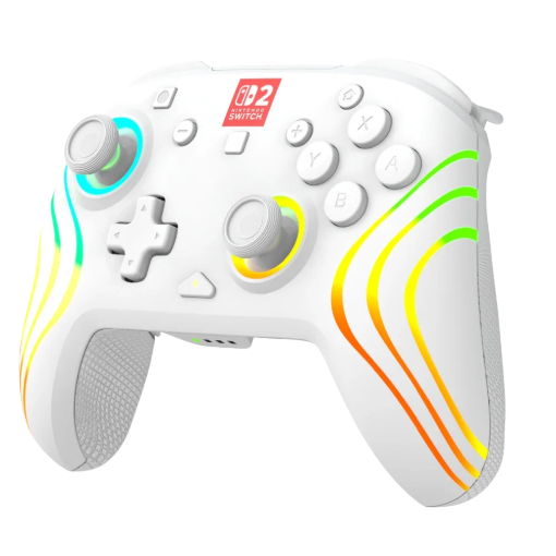 תמונה של בקר גיימינג אלחוטי ל-Nintendo Switch 2 דגם Afterglow Wave Wireless Controller בצבע לבן מבית Turtle Beach