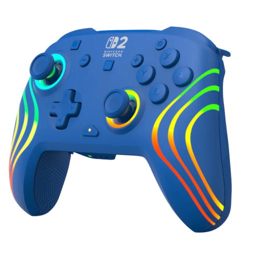 תמונה של בקר גיימינג אלחוטי ל-Nintendo Switch 2 דגם Afterglow Wave Wireless Controller בצבע כחול מבית Turtle Beach