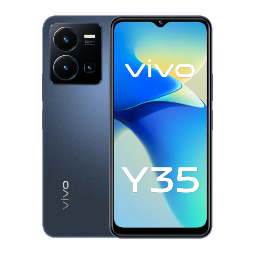 תמונה של סמארטפון vivo דגם Y35 בצבע כחול כוכבים