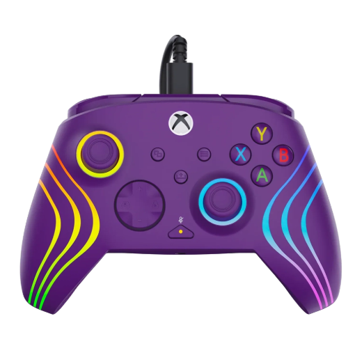 תמונה של בקר חוטי לגיימינג Turtle Beach Afterglow Wave תאורת RGB – תואם Xbox ו‑PC סגול