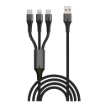 תמונה של כבל סנכרון וטעינה 3 ב-1-USB to lightning, micro usb and type-c מבית SILVER LINE