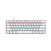 תמונה של מקלדת מכנית חוטית לבנה MMCK100 עם תאורת RGB מבית Miracase