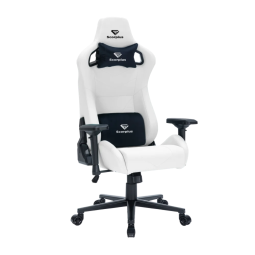 תמונה של מושב גיימינג SCORPIUS DELUXEPRO לבן