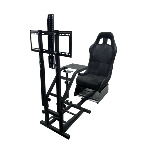 תמונה של מושב לסימולטור מירוצים שחור SIMULATOR COCKPIT