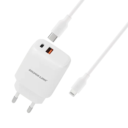 תמונה של מ.קיר Type-C to Lightning 18W+25W לבן SL