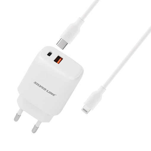 תמונה של מ.קיר Type-C to Lightning 18W+20W לבן SL
