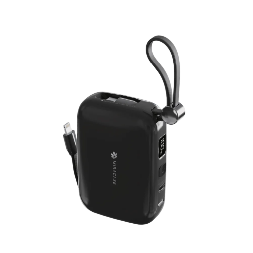 תמונה של סוללת טעינה מיני 2 כ.מובנים צד+צג 10000mAh שחור MIR