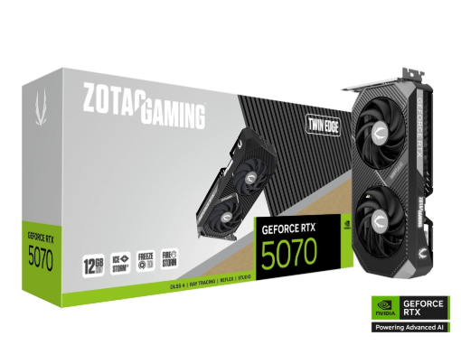 תמונה של כרטיס מסך – ZOTAC GAMING GeForce RTX 5070 Twin Edge
