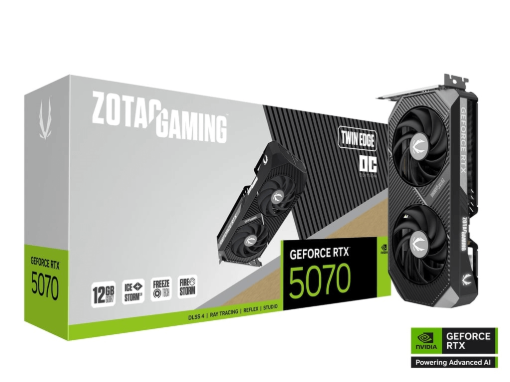 תמונה של כרטיס מסך - ZOTAC GAMING GeForce RTX 5070 Twin Edge OC