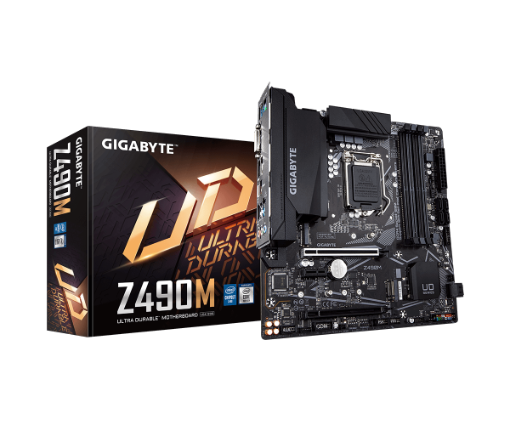 תמונה של לוח אם משופץ דור 10 Gigabyte Z490M Micro-ATX DVI HDMI DP