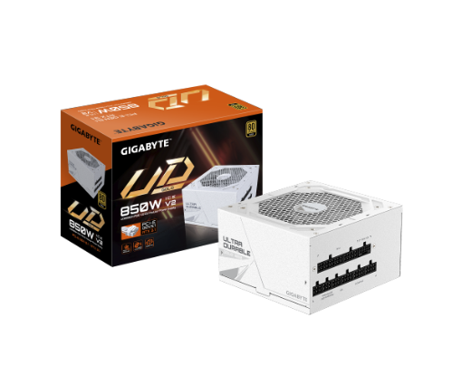 תמונה של ספק כוח לבן Gigabyte UD850GM PG5 ICE 850W 80 Plus Gold ATX 3.1