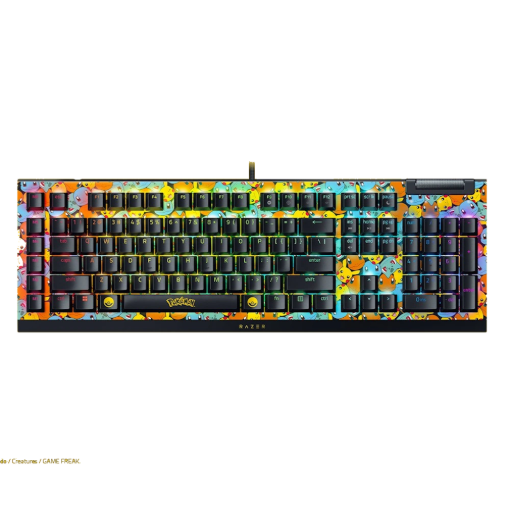 מקלדת מכאנית RAZER BLACKWIDOW V4 X Pokémon Edition