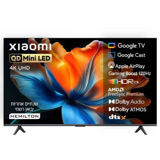 תמונה של טלוויזיה ”55 QD-Mini LED 4K שיאומי דגם Xiaomi TV S Mini 55” 1200nits (2026)