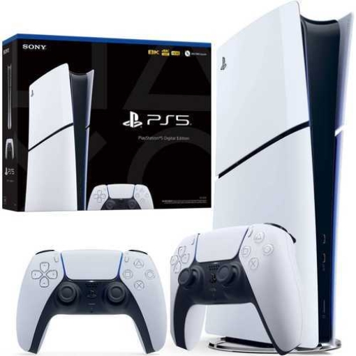 תמונה של PS5 CONSOLE MGM PLAYSTATION 5 SLIM 825GB DIGITAL + 2 CONTROLLERS