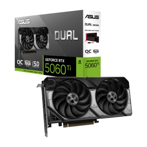 תמונה של כרטיס מסך ASUS Dual GeForce RTX 5060 Ti 16GB GDDR7 OC Edition