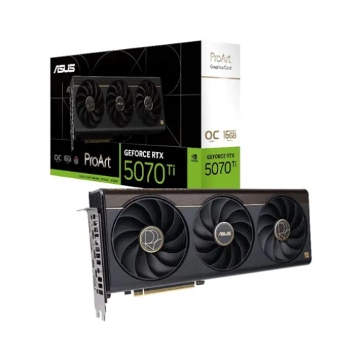 תמונה של כרטיס מסך ASUS ProArt GeForce RTX 5070 Ti OC Edition 16GB GDDR7
