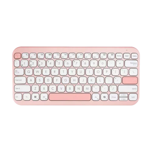 תמונה של מקלדת אלחוטית Asus KW100 Marshmallow Bluetooth - עברית / אנגלית, צבע ורוד