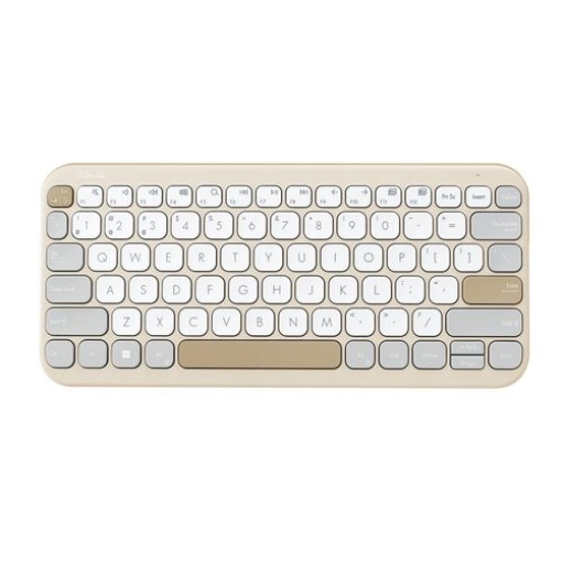 תמונה של מקלדת אלחוטית Asus KW100 Marshmallow Bluetooth - עברית / אנגלית, צבע לבן