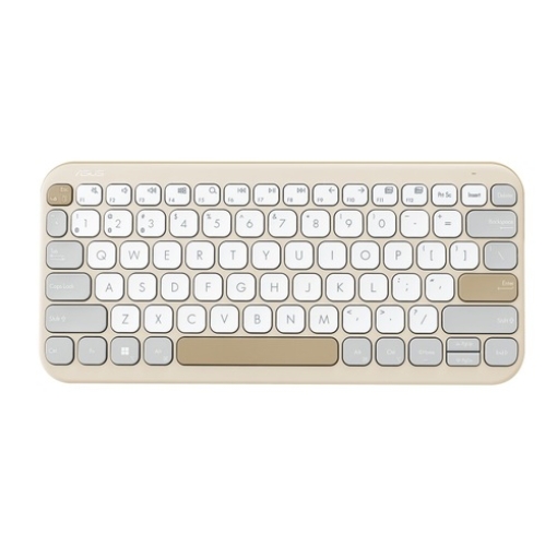 תמונה של ASUS Marshmallow Keyboard KW100 / EN+HEB/ Bluetooth® 5.0 / OS Support: Win+Mac+Chrome / Oat Milk / Copilot Key