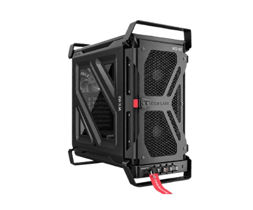תמונה של מארז שחור ידיות InfiniRail בלי מאווררים Corsair WARTH Mid Tower