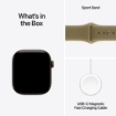 תמונה של שעון חכם אפל סדרה 12 Apple Watch Series 12 MJEU4ZR/A GPS 46mm גוף בצבע Dark Bronze Aluminium רצועה Olive Sport Sport Band מידה M/L