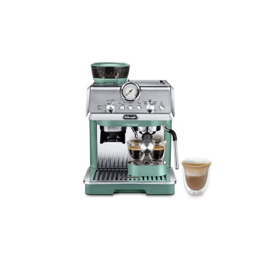 תמונה של מכונת קפה ידנית + מטחנת קפה EC9155.GR DELONGHI specialista arte בצבע כסוף / ירוק