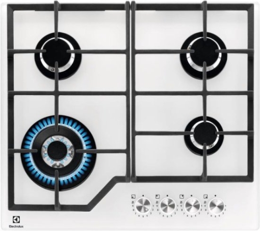תמונה של כריים גז 4 להבות  זכוכית לבנה  ELECTROLUX KGG64362W