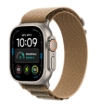 תמונה של שעון חכם אפל סדרת אולטרא 4 Apple Watch Ultra 4 MJAF4KS/A eSIM+GPS 49mm גוף בצבע  Natural Titanium case רצועה desert sand Alpine Loop מידה M