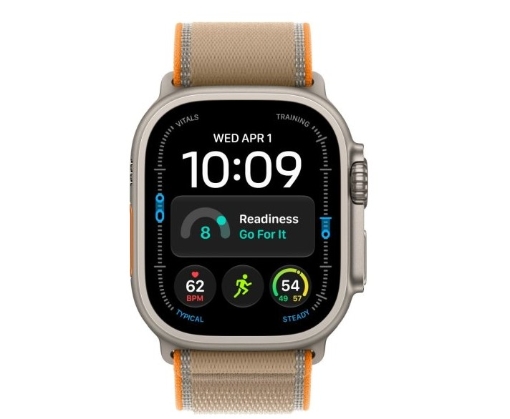 תמונה של שעון חכם אפל סדרת אולטרא 4 Apple Watch Ultra 4 MJAJ4KS/A eSIM+GPS 49mm גוף בצבע  Natural Titanium case רצועה Sand Trail Loop מידה S/M