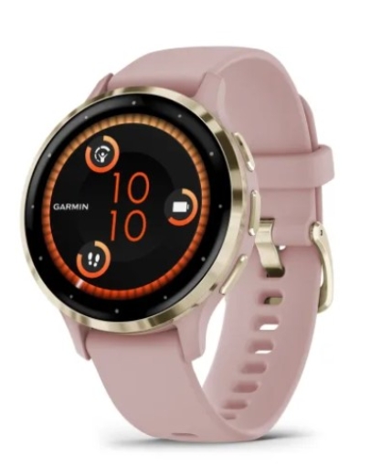 תמונה של שעון ספורט חכם 41″ GARMIN Venu 3 בצבע Soft Gold Stainless Steel Bezel with Dust Rose  – יבואן רשמי